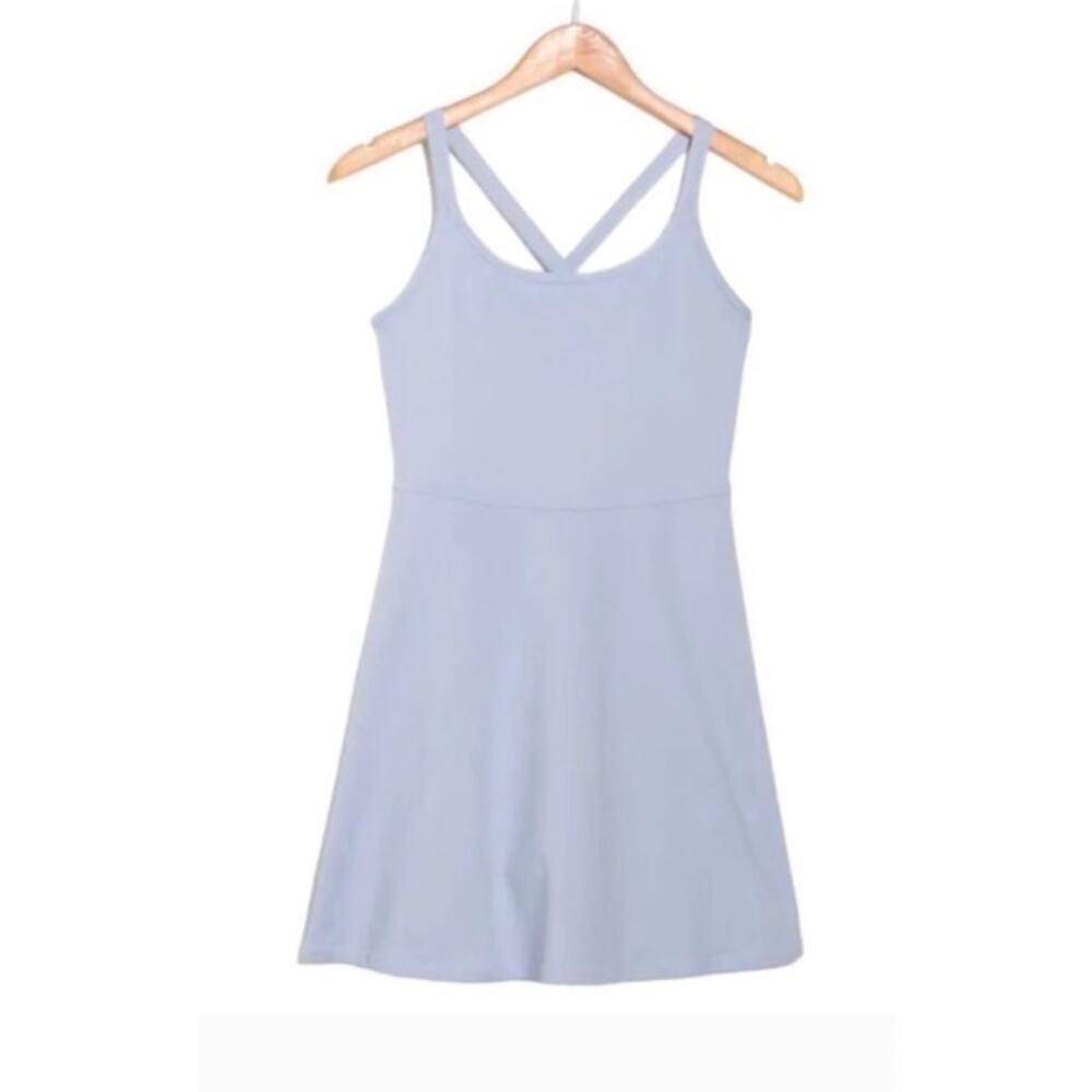 Z by Zella Motion Tank Athletic Dress Blue Small Built In Shorts Activewear